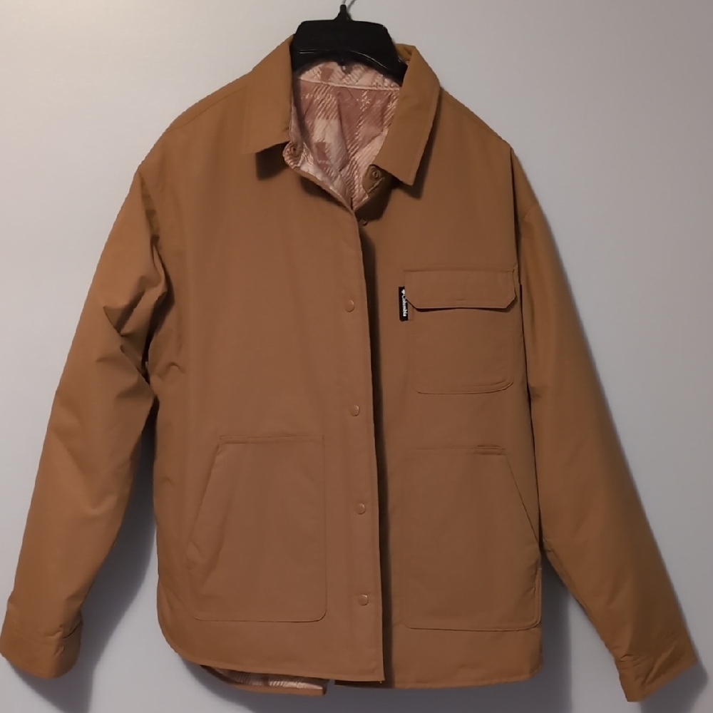 COLUMBIA LONGHORN RIDGE WOMEN'S REVERSIBLE SHIRT JACKET SIZE MEDIUM